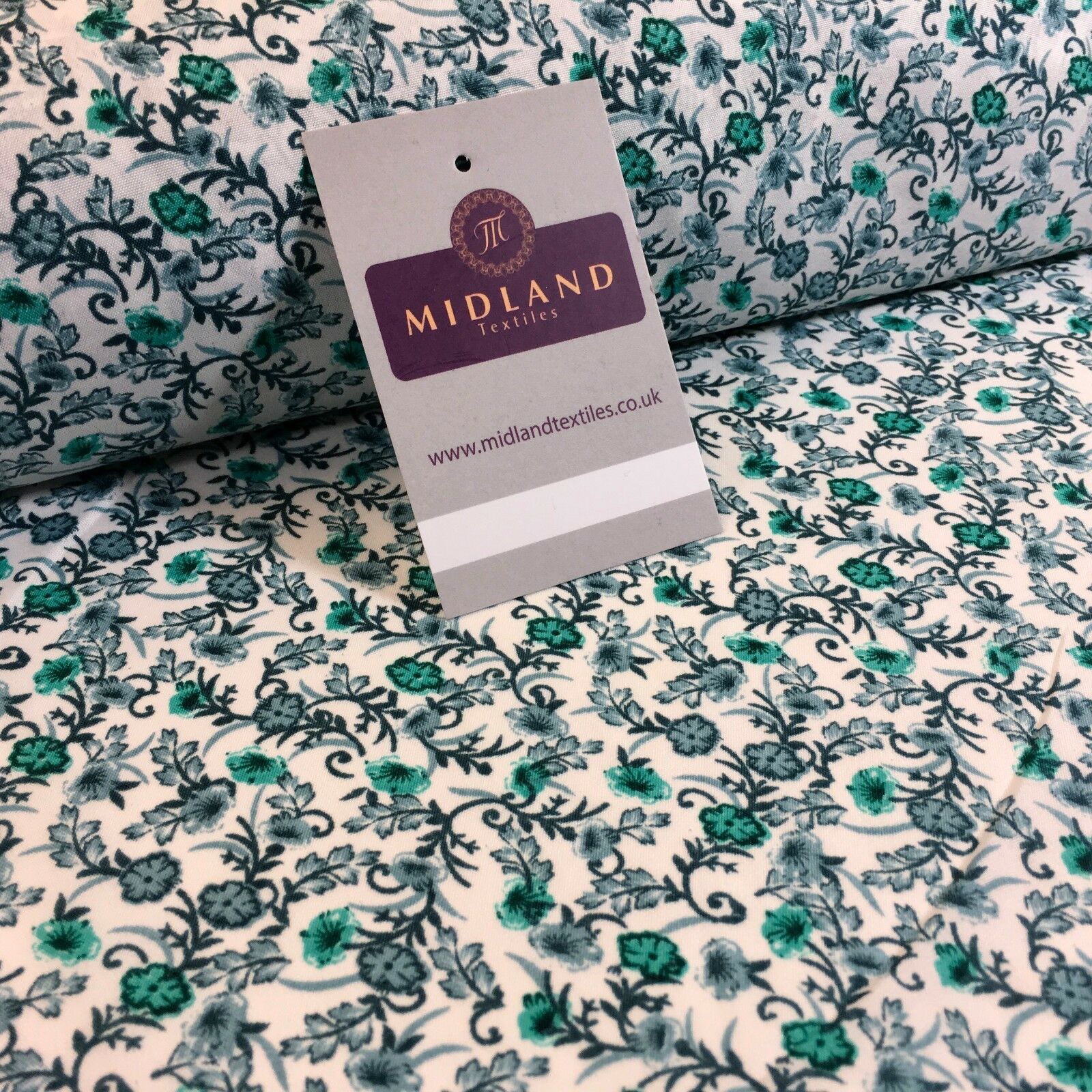 Floral Vintage Shabby Chic Printed soft crepe dress fabric 44' M762 Mtex