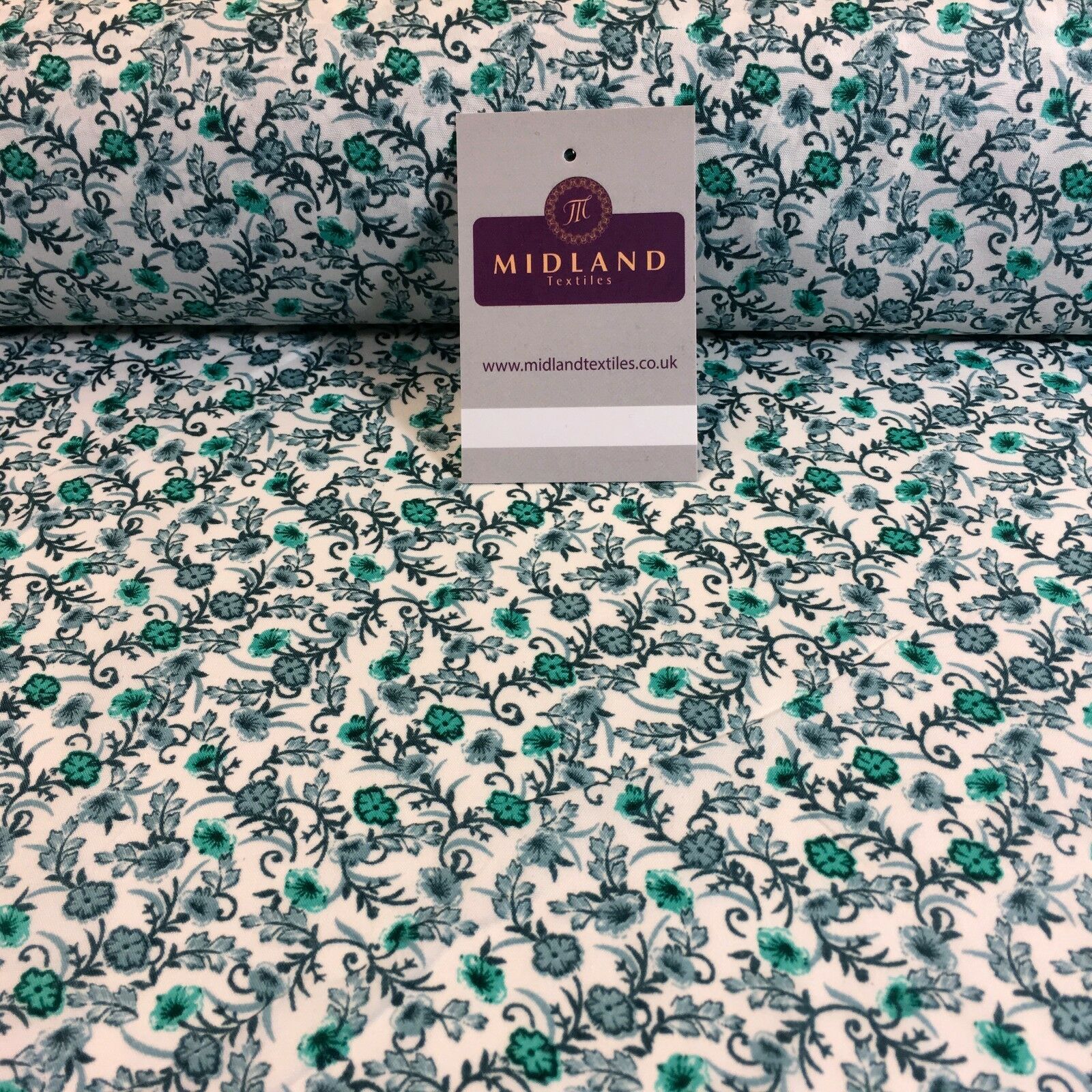 Floral Vintage Shabby Chic Printed soft crepe dress fabric 44' M762 Mtex