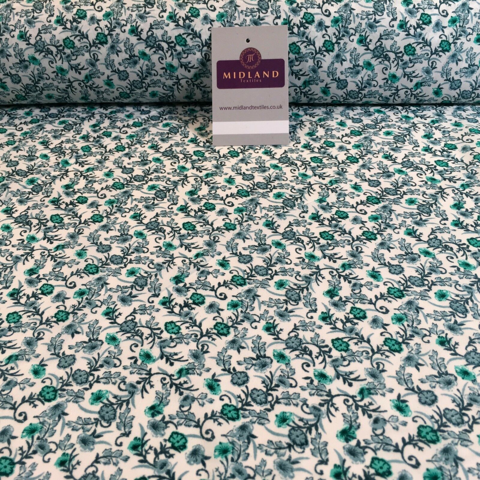 Floral Vintage Shabby Chic Printed soft crepe dress fabric 44' M762 Mtex