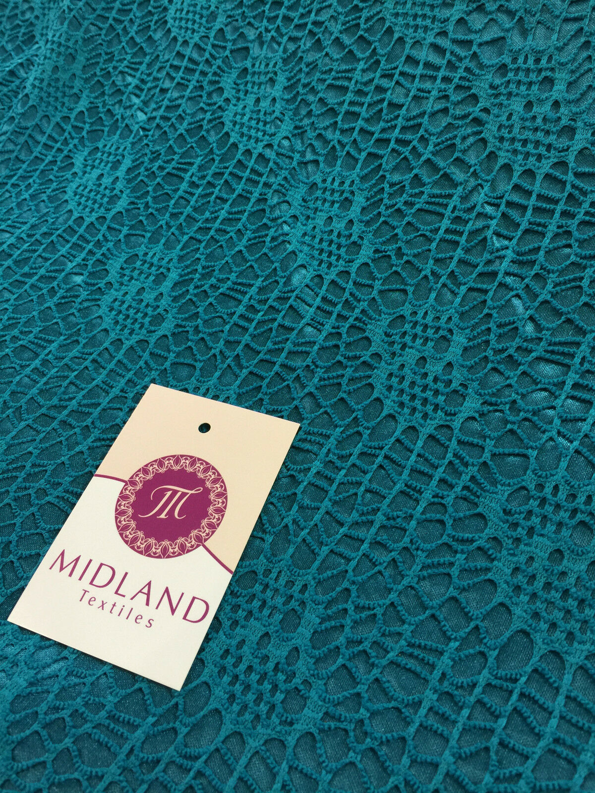 Exquisite Floral Satin Backed Bonded Lace Net - 58' Wide - 1 Way Stretch M10