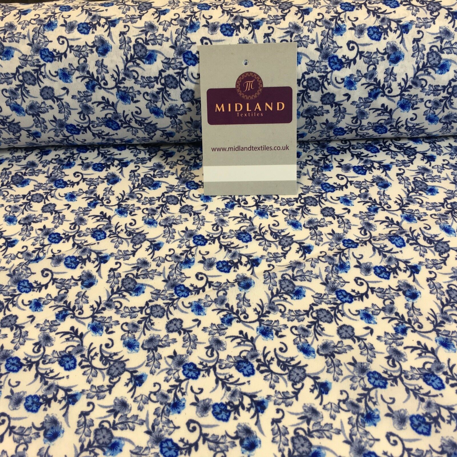 Floral Vintage Shabby Chic Printed soft crepe dress fabric 44' M762 Mtex