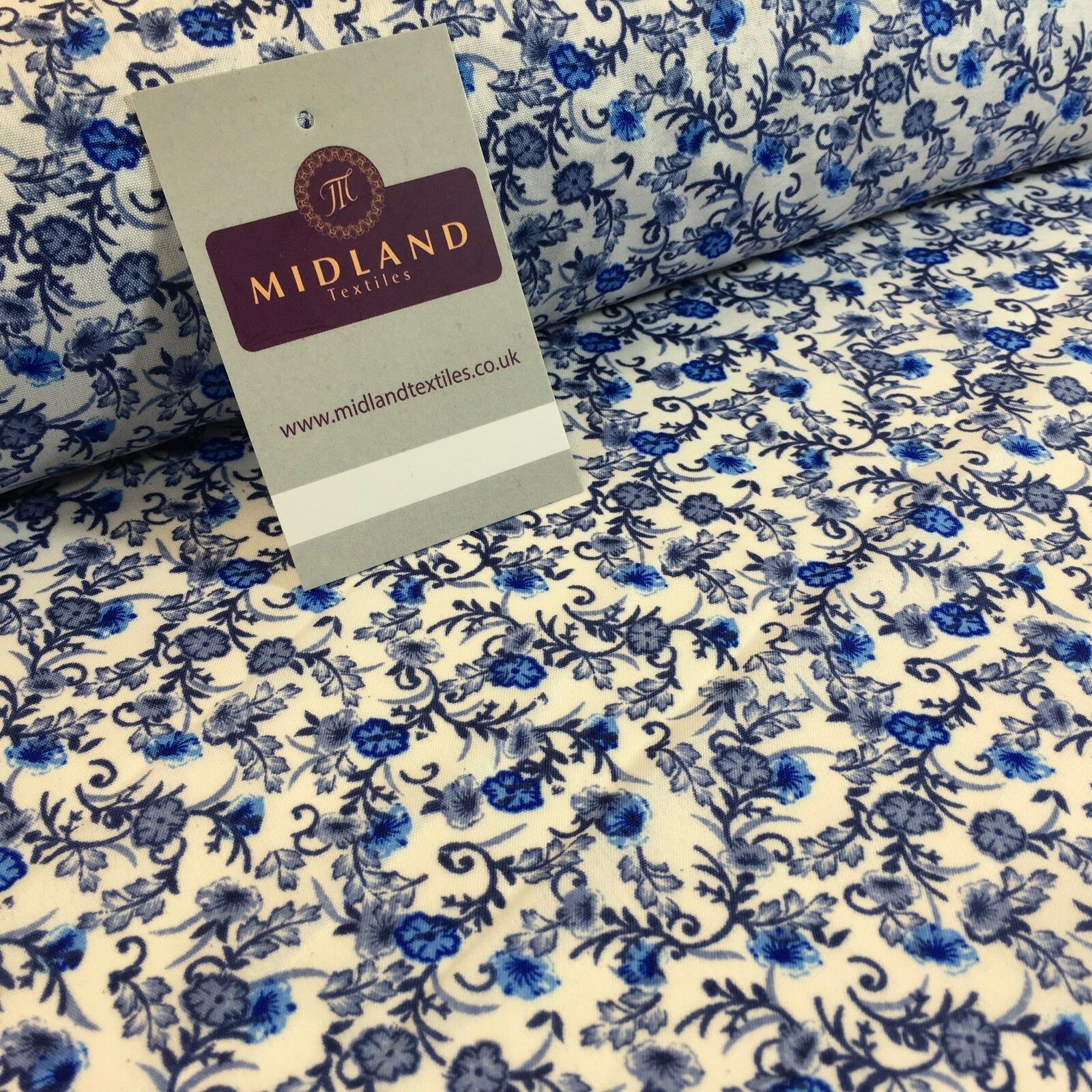 Floral Vintage Shabby Chic Printed soft crepe dress fabric 44' M762 Mtex