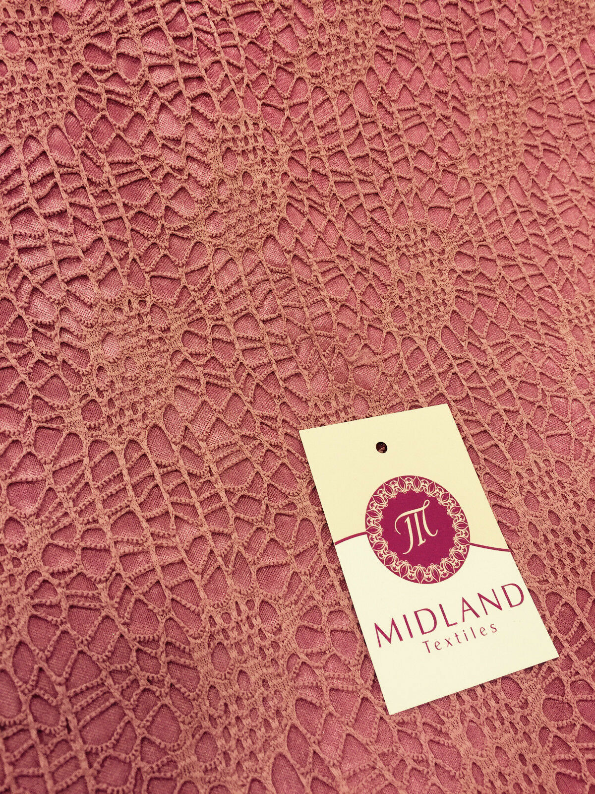 Exquisite Floral Satin Backed Bonded Lace Net - 58' Wide - 1 Way Stretch M10