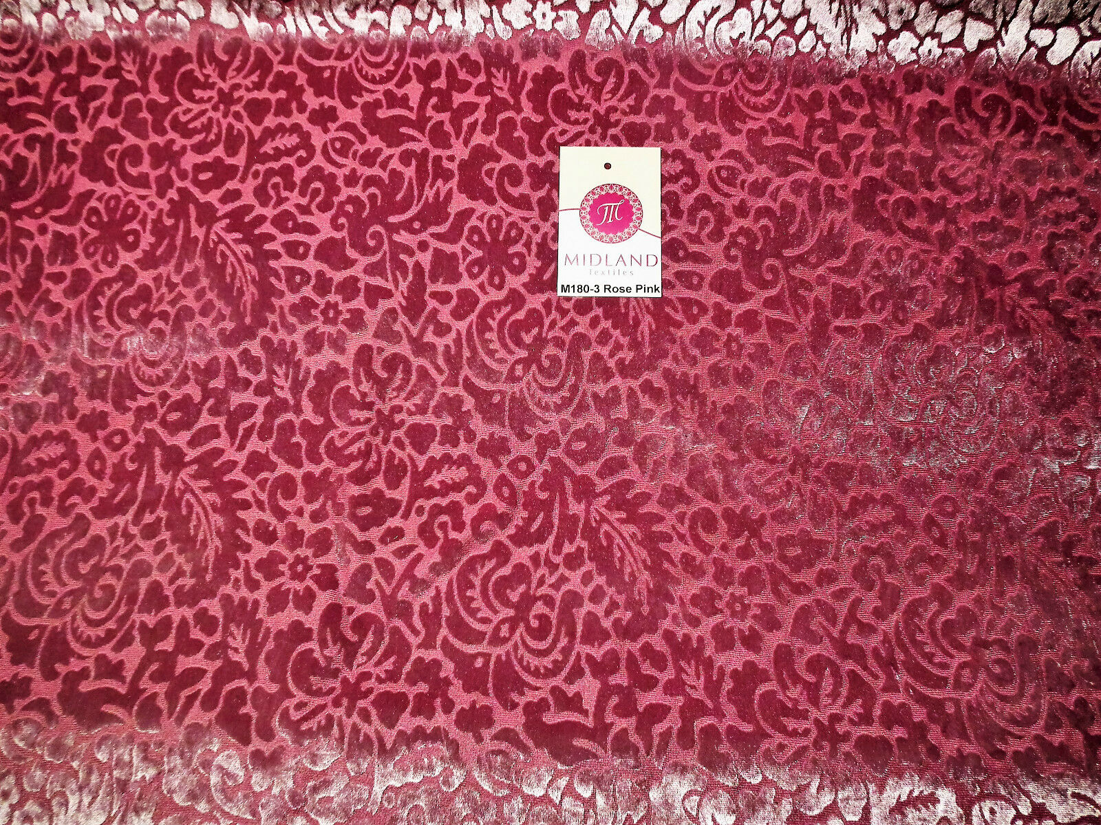 Floral Burnout 2 way stretch Jersey velvet semi transparent 58' Wide M180