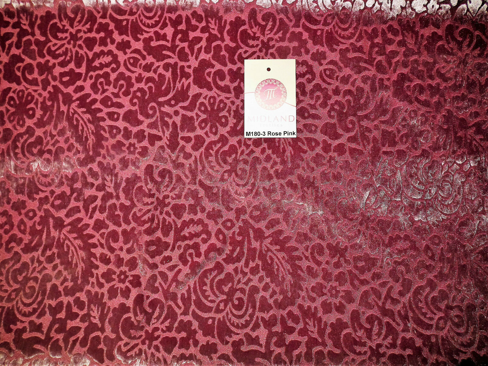 Floral Burnout 2 way stretch Jersey velvet semi transparent 58' Wide M180