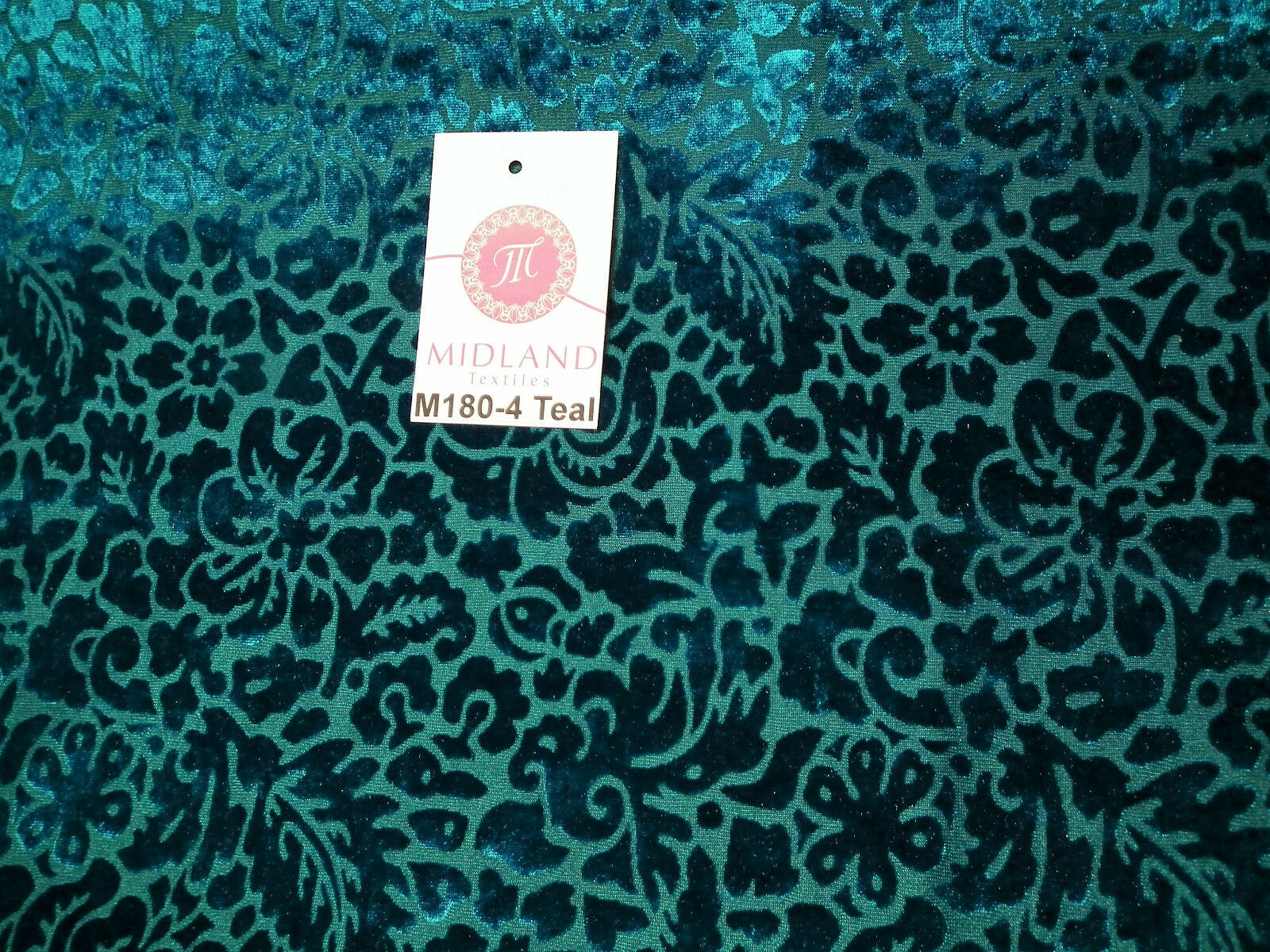 Floral Burnout 2 way stretch Jersey velvet semi transparent 58' Wide M180