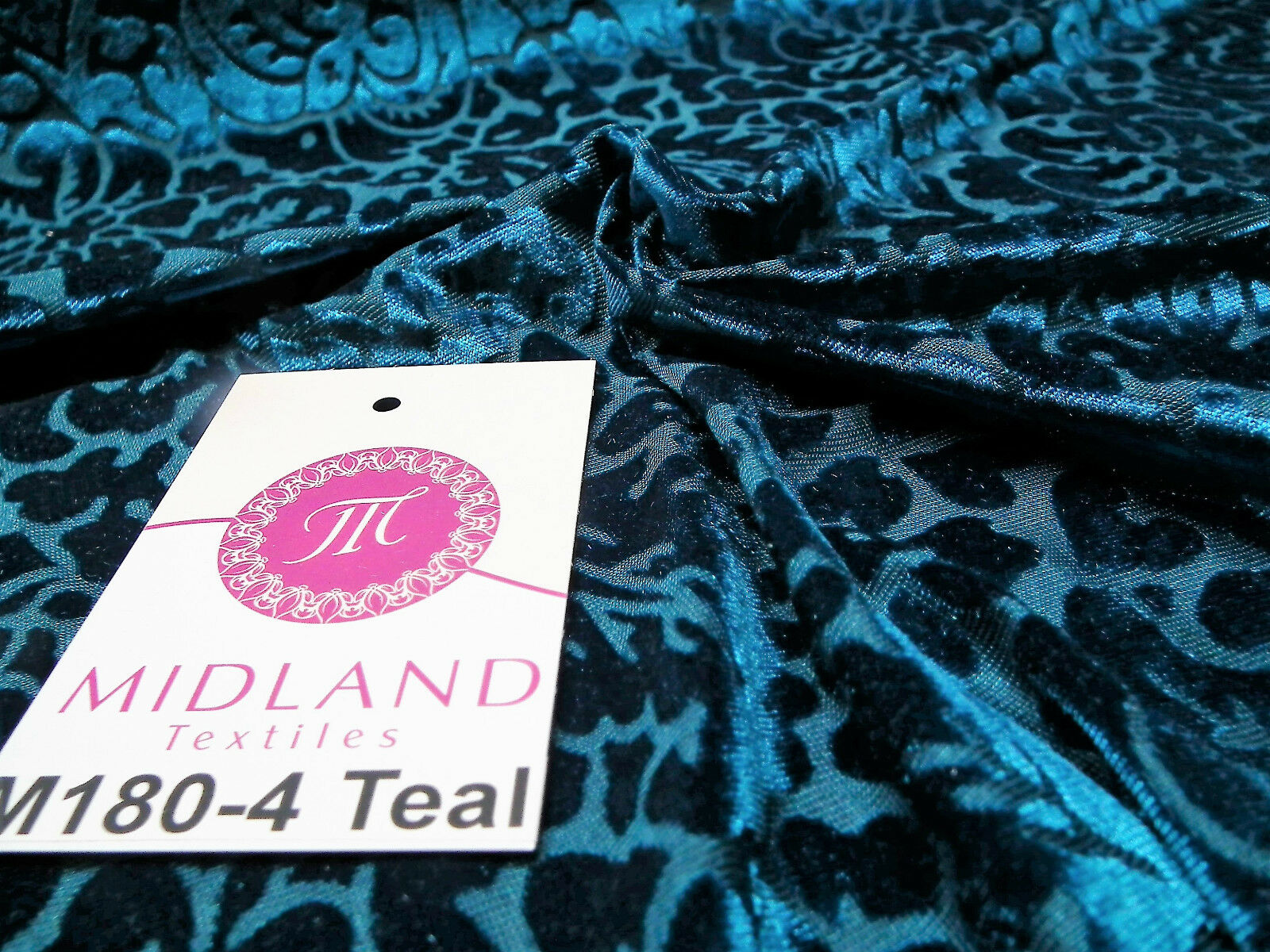 Floral Burnout 2 way stretch Jersey velvet semi transparent 58' Wide M180