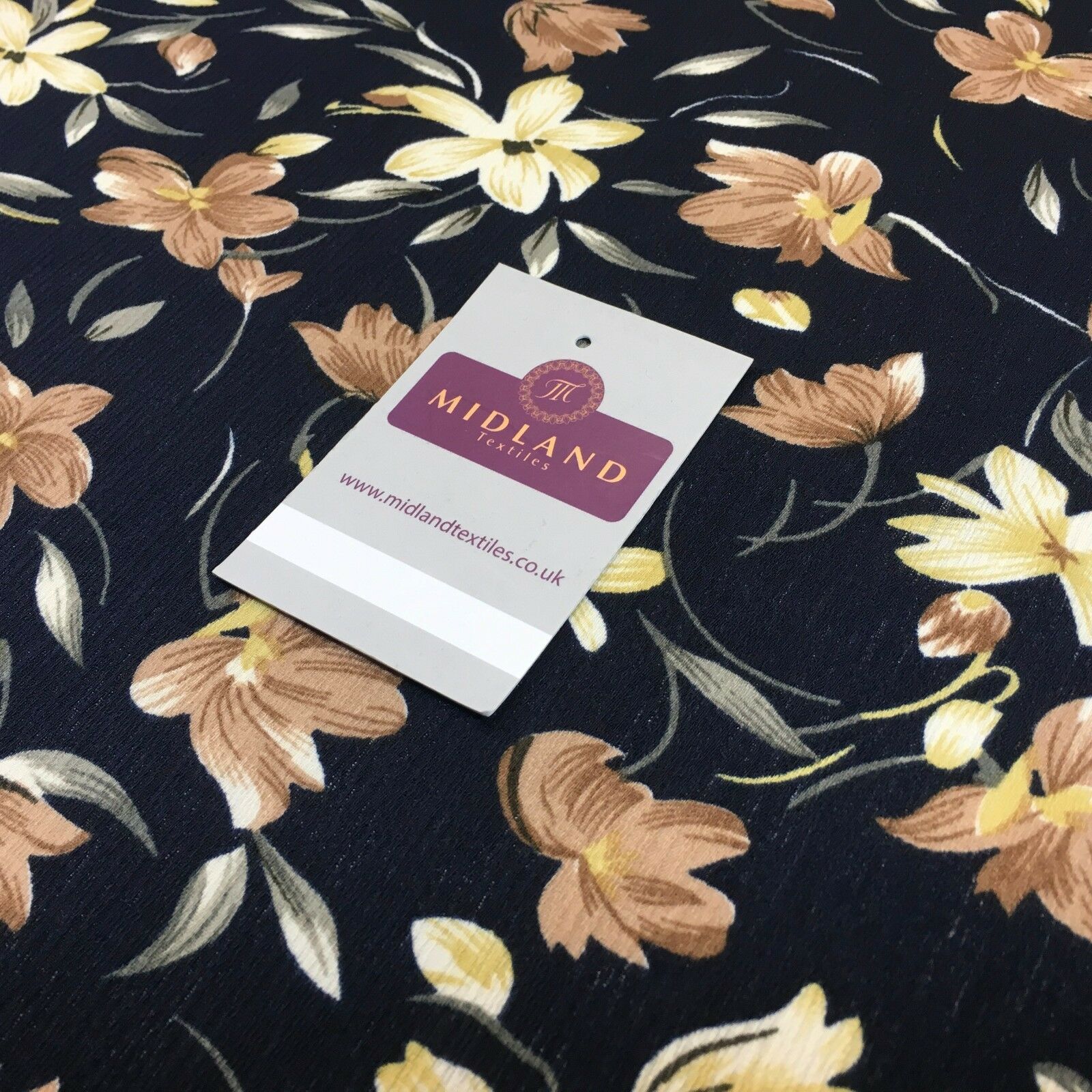 Floral printed Crinkle Chiffon dress scarf fabric 58' M778 Mtex