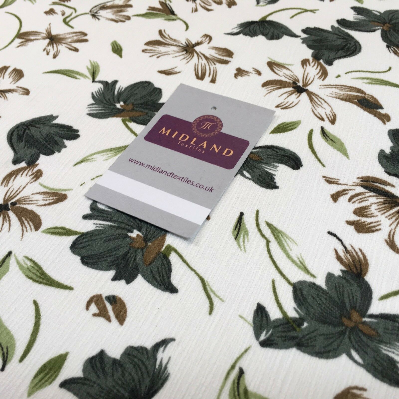 Floral printed Crinkle Chiffon dress scarf fabric 58' M778 Mtex