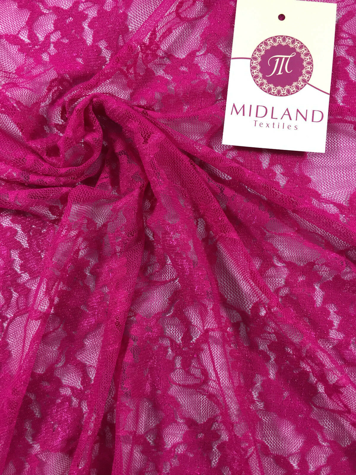 Floral Cersie Pink Lace Mesh Semi Transparent Dress fabric 58' Wide M186-17 Mtex