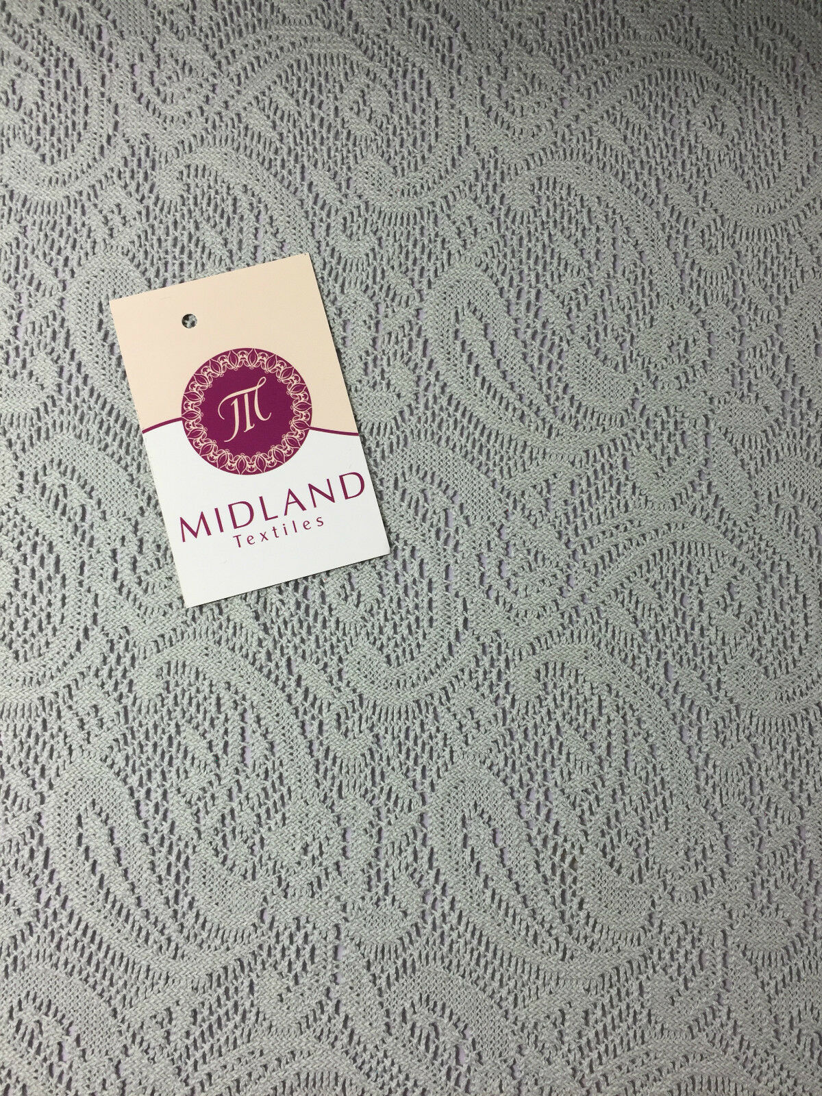 Floral Paisley Soft Lace Mesh Crochet Semi Transparent Dress Fabric 58' Mtex