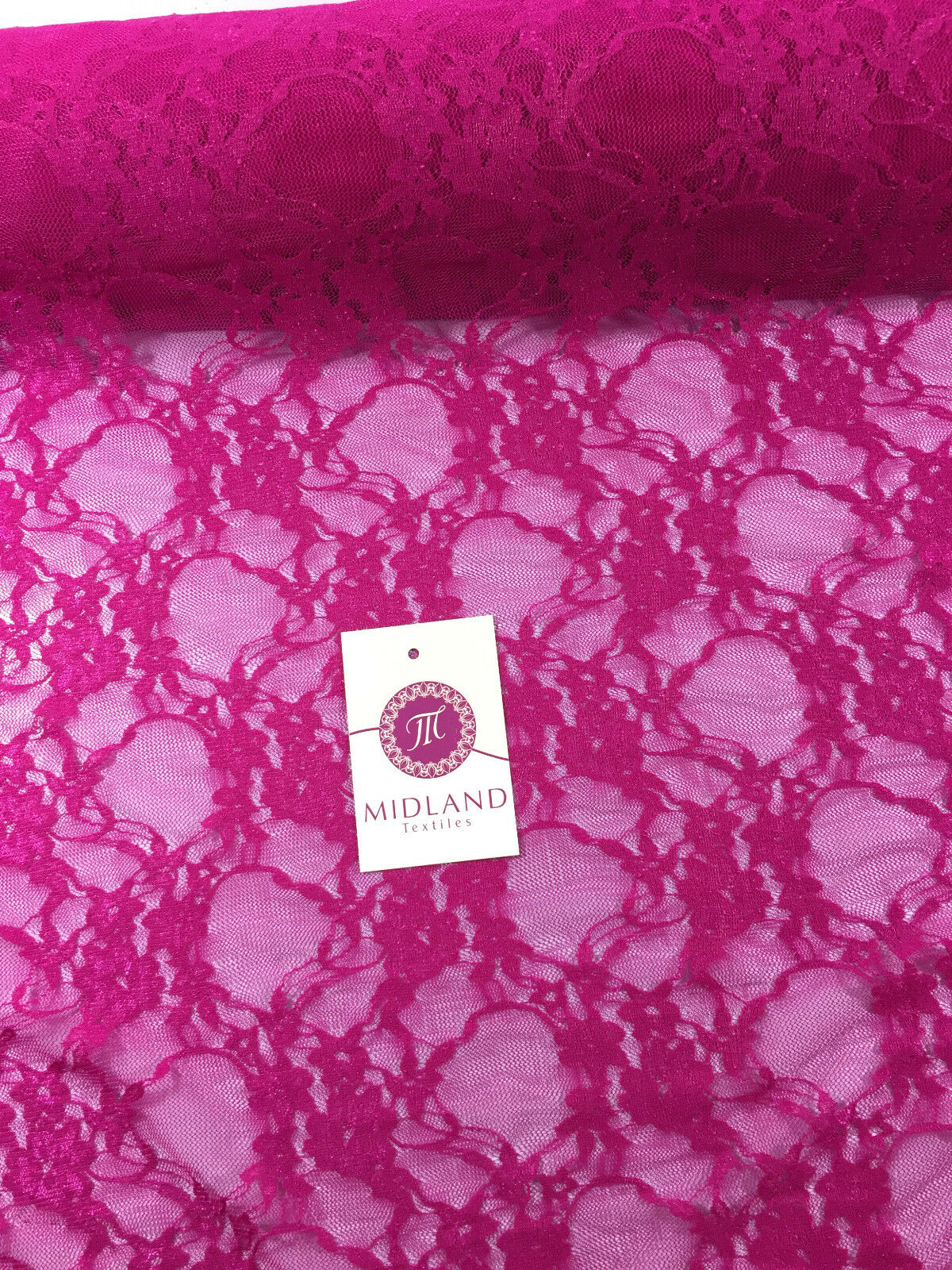 Floral Cersie Pink Lace Mesh Semi Transparent Dress fabric 58' Wide M186-17 Mtex