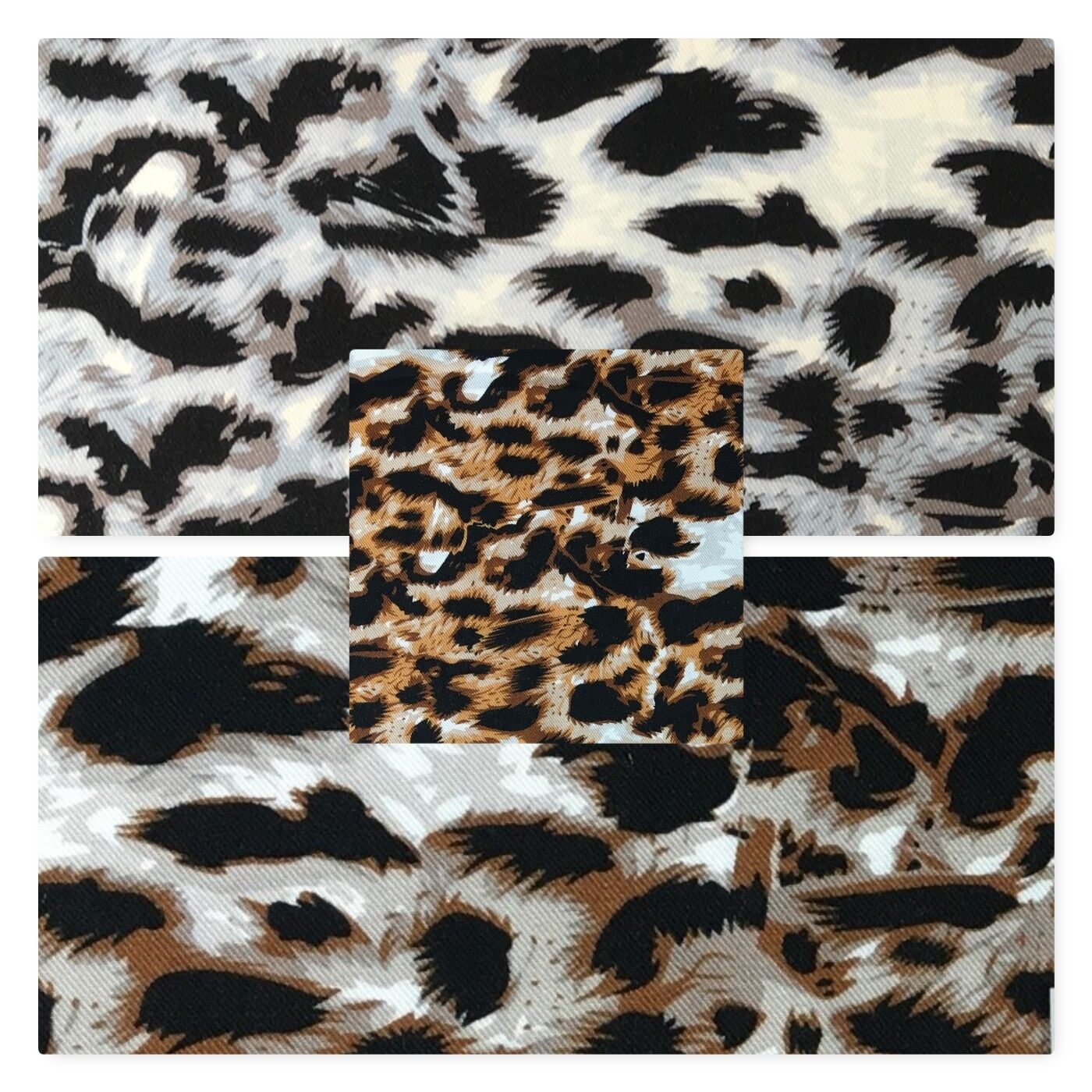 Animal theme Printed twill viscose dress and scarf fabric 58' wide M713