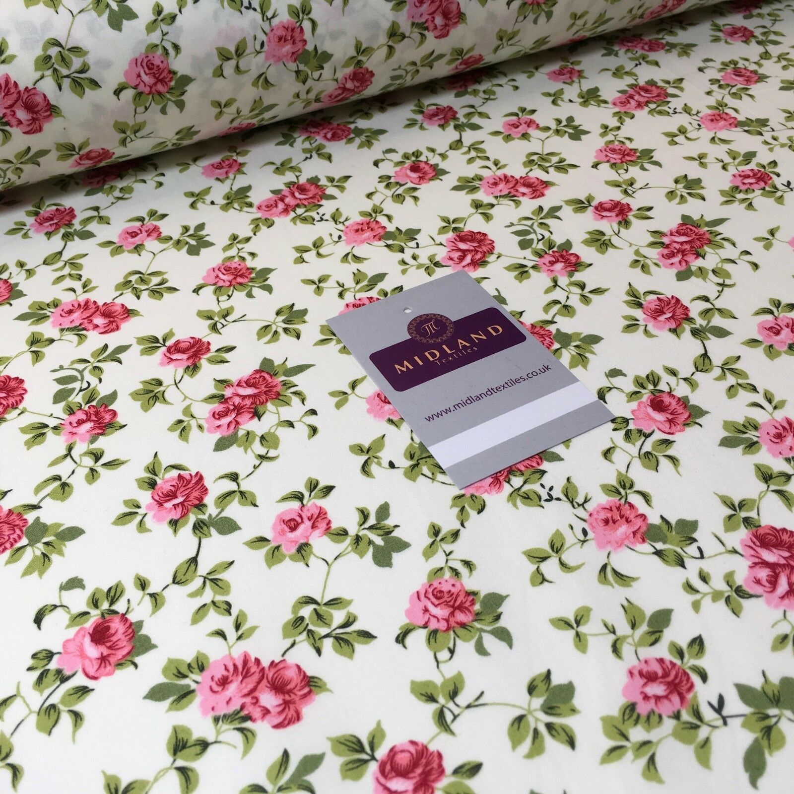 Floral Vintage Shabby Chic 100% Cotton printed fabric 44' M743 Mtex