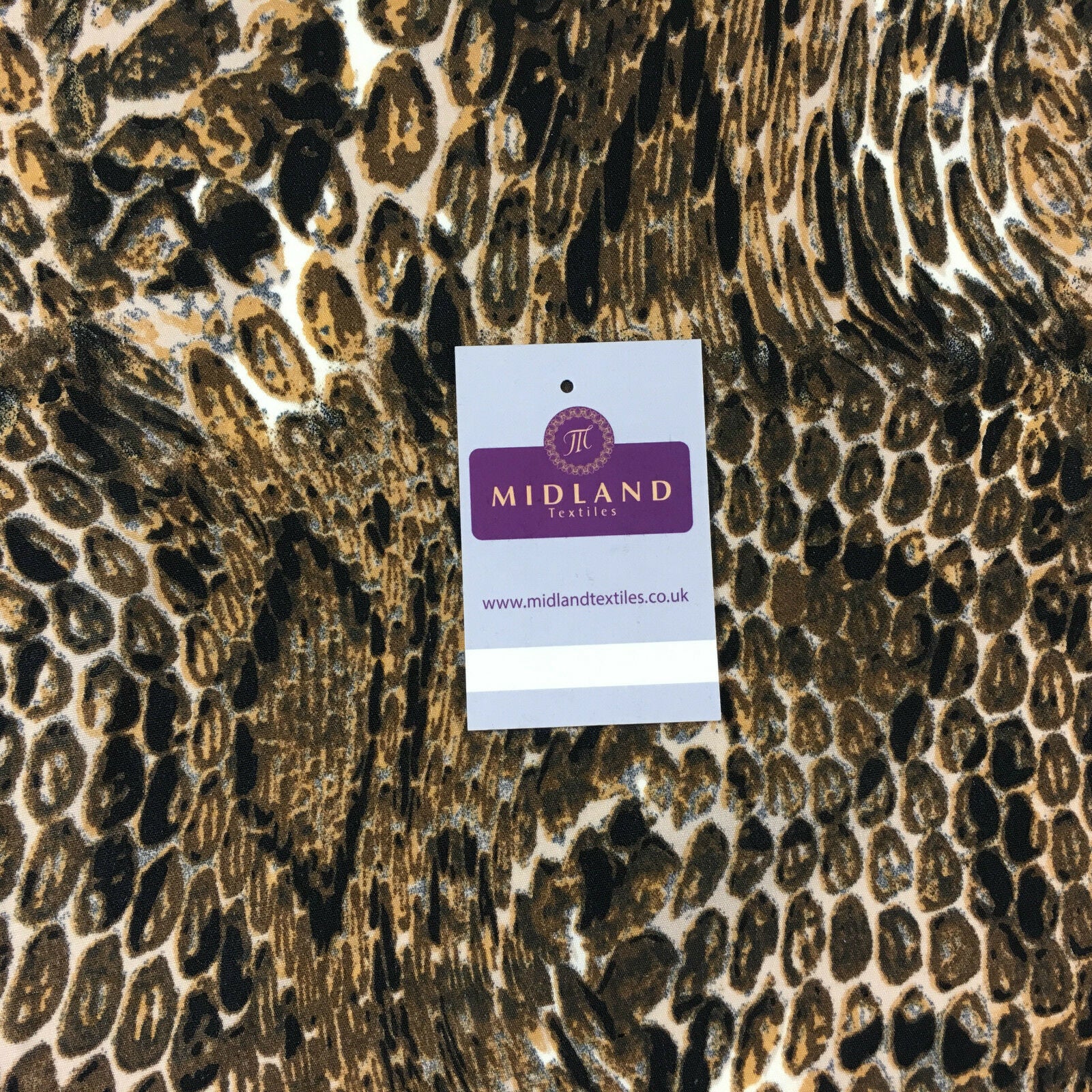 Animal Printed Peach crepe dress, Scarf, skirt fabric  58' wide M714 Mtex