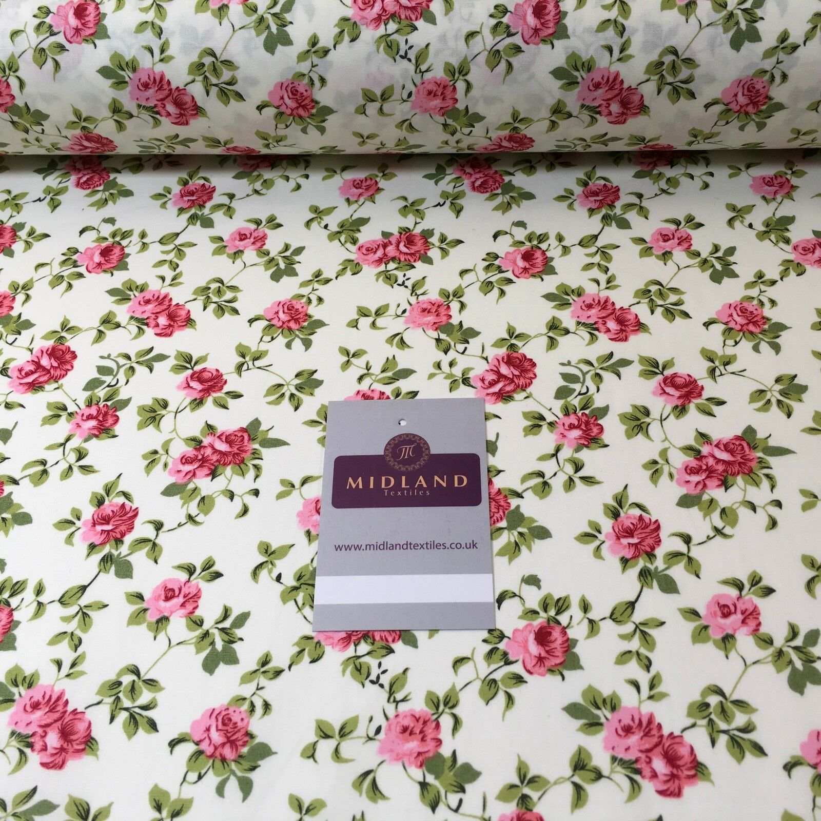 Floral Vintage Shabby Chic 100% Cotton printed fabric 44' M743 Mtex