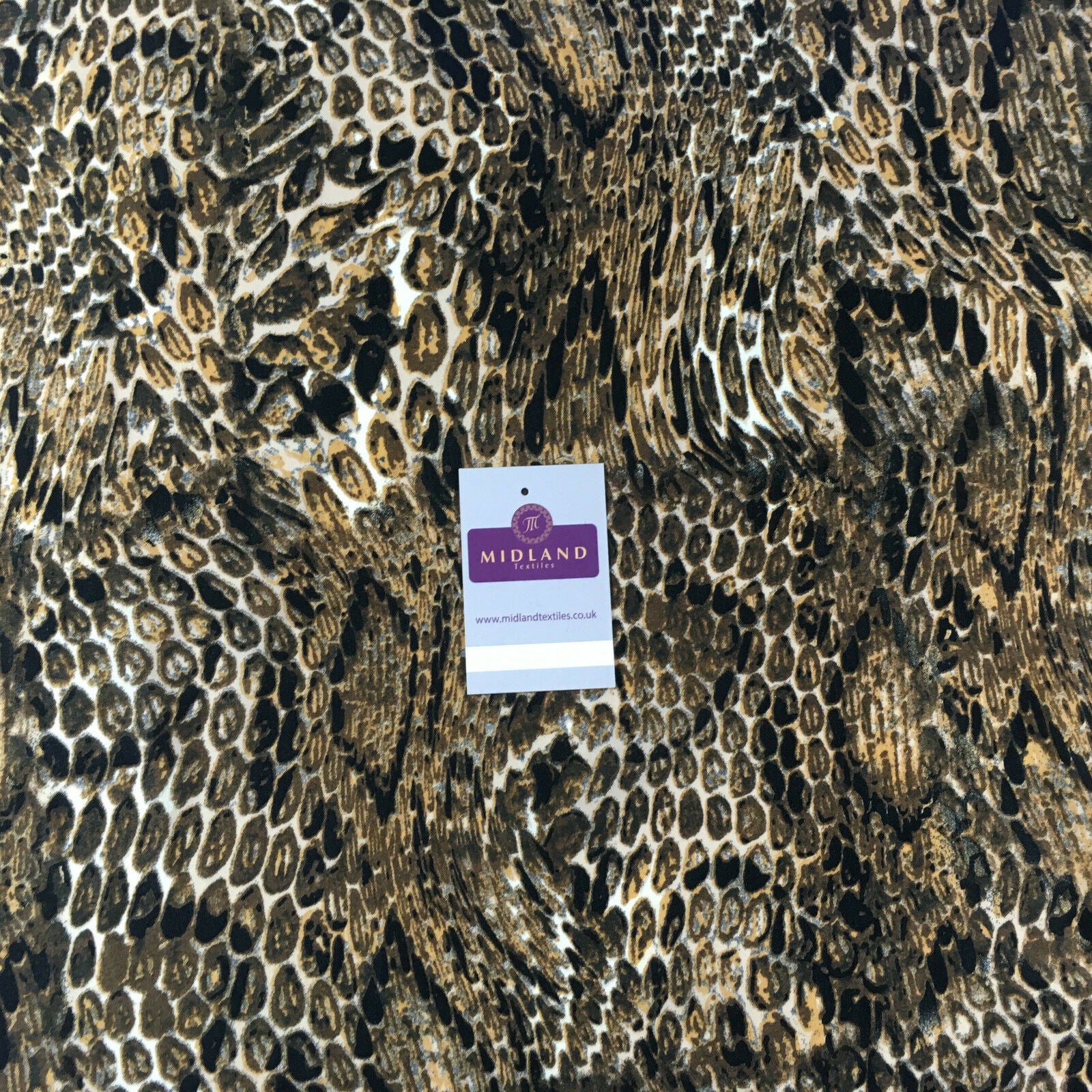 Animal Printed Peach crepe dress, Scarf, skirt fabric  58' wide M714 Mtex