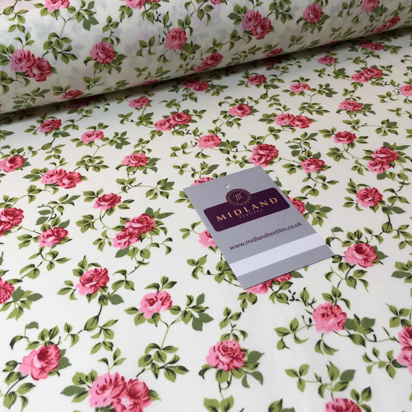 Floral Vintage Shabby Chic 100% Cotton printed fabric 44' M743 Mtex