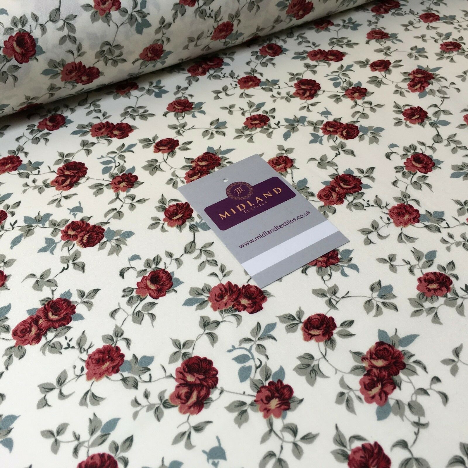 Floral Vintage Shabby Chic 100% Cotton printed fabric 44' M743 Mtex