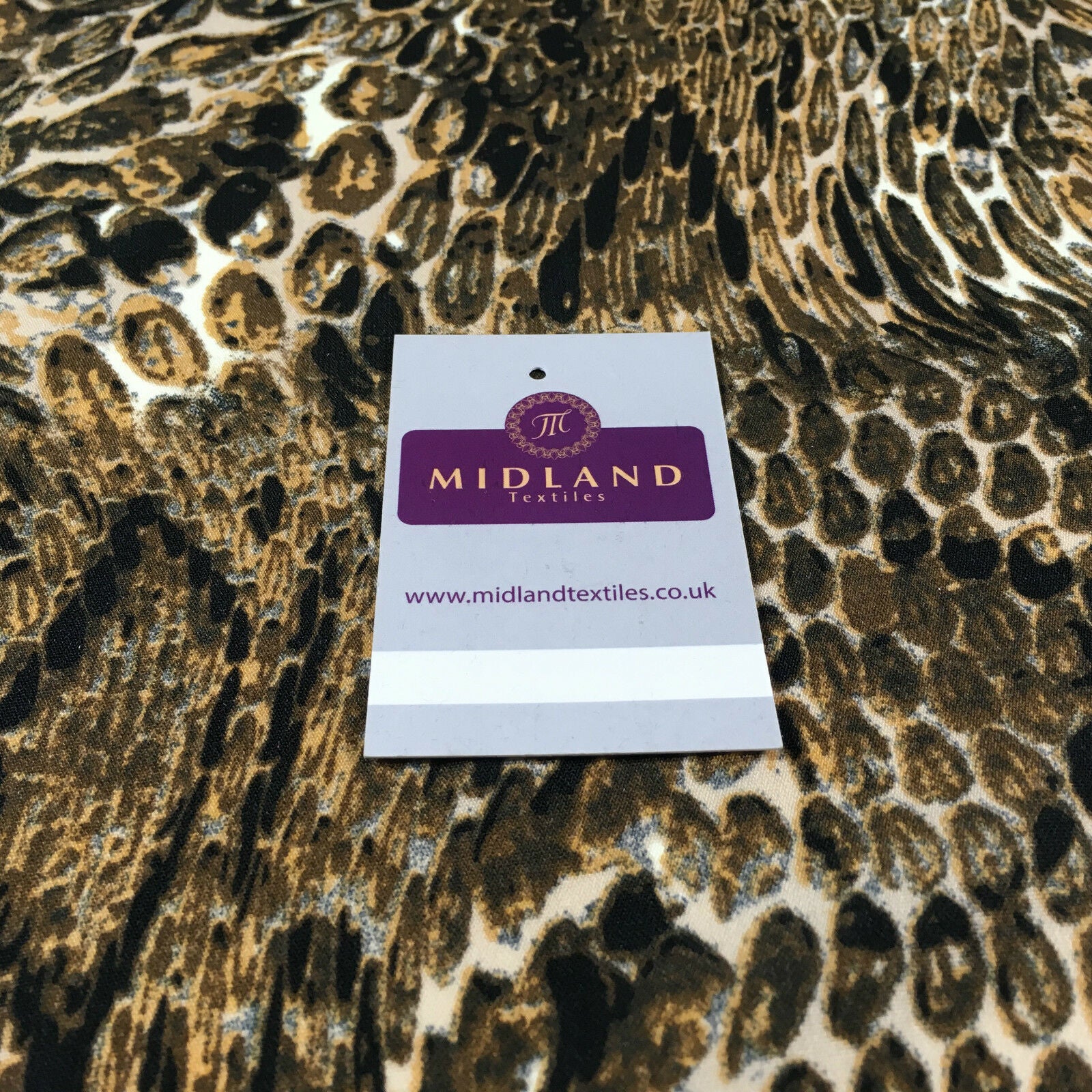 Animal Printed Peach crepe dress, Scarf, skirt fabric  58' wide M714 Mtex