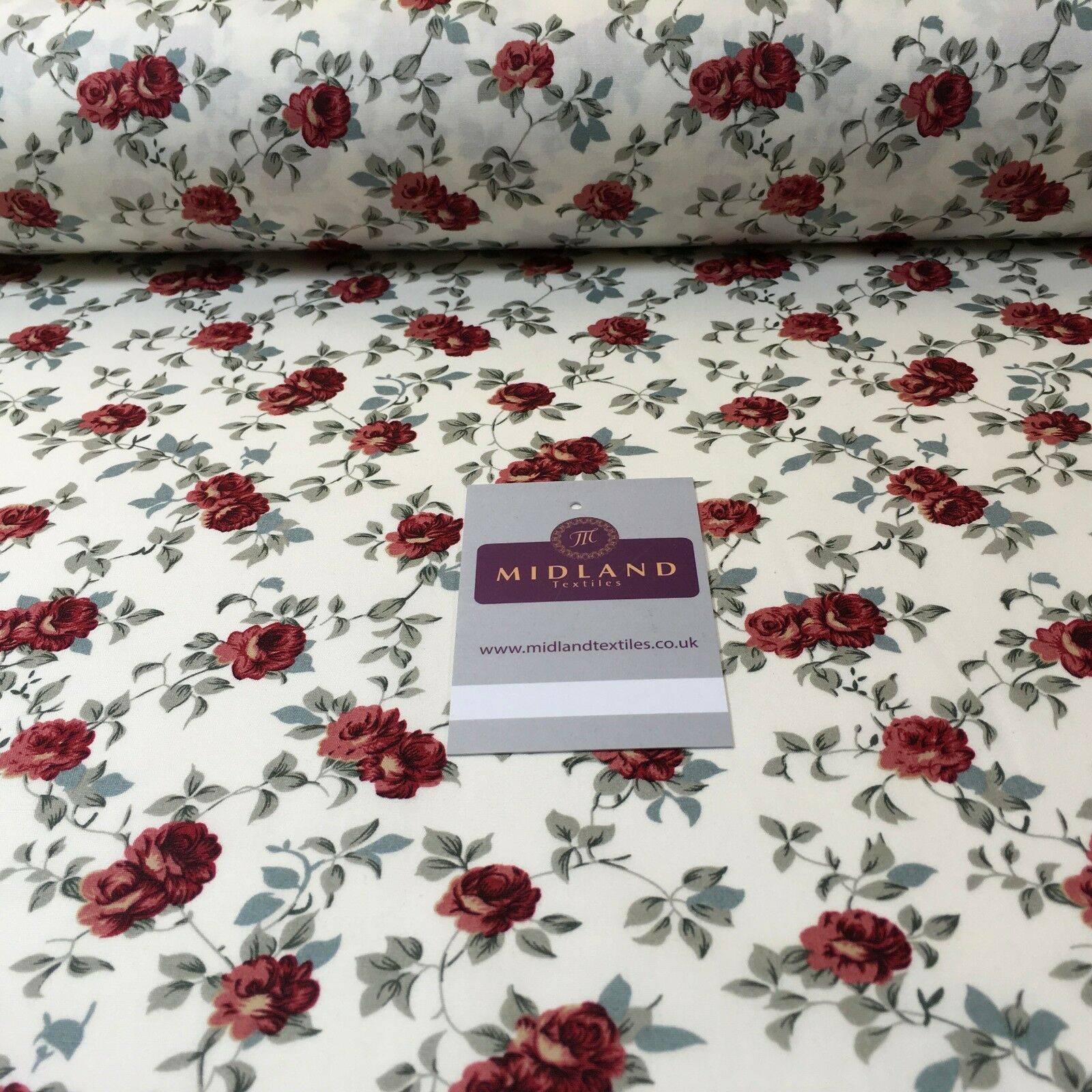 Floral Vintage Shabby Chic 100% Cotton printed fabric 44' M743 Mtex