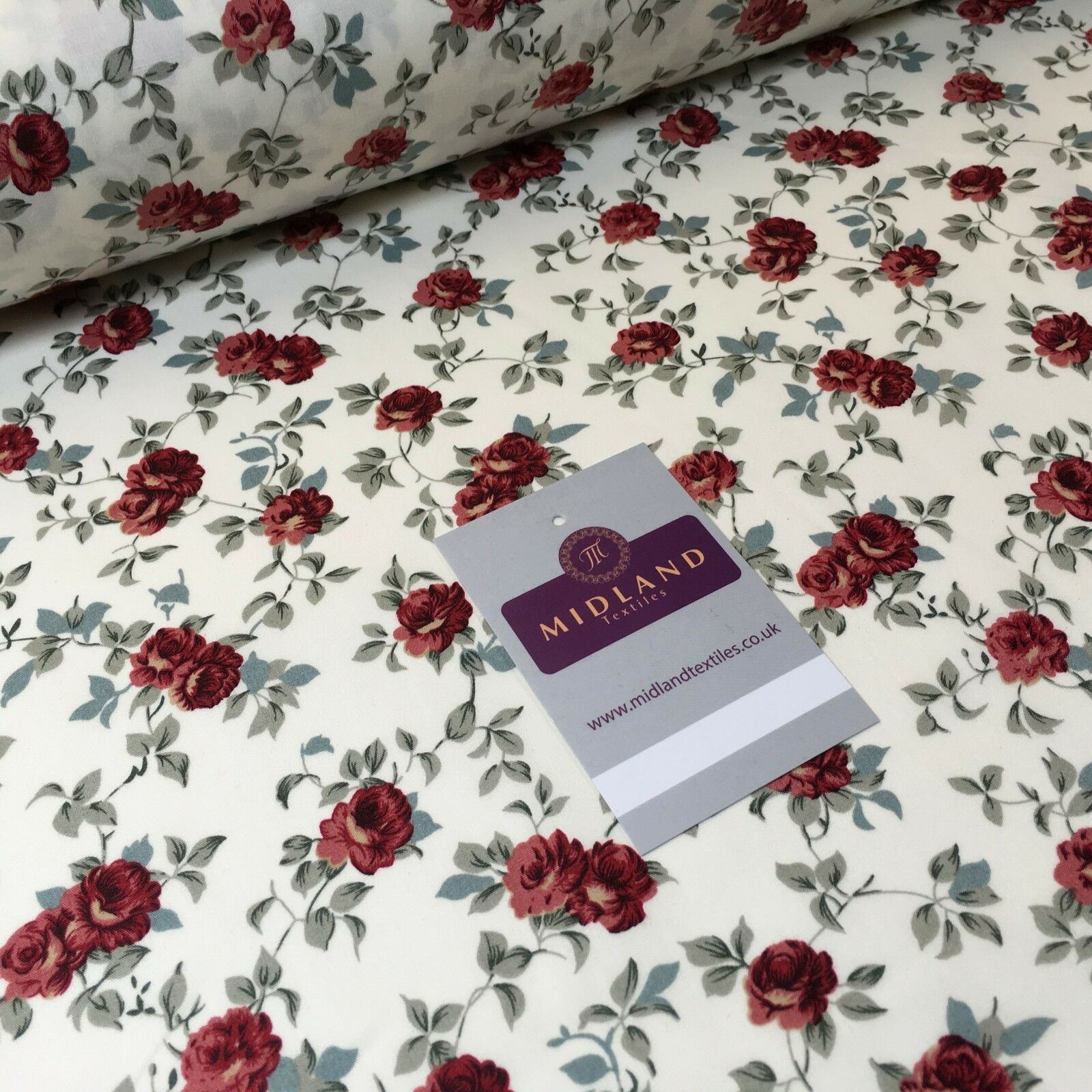 Floral Vintage Shabby Chic 100% Cotton printed fabric 44' M743 Mtex