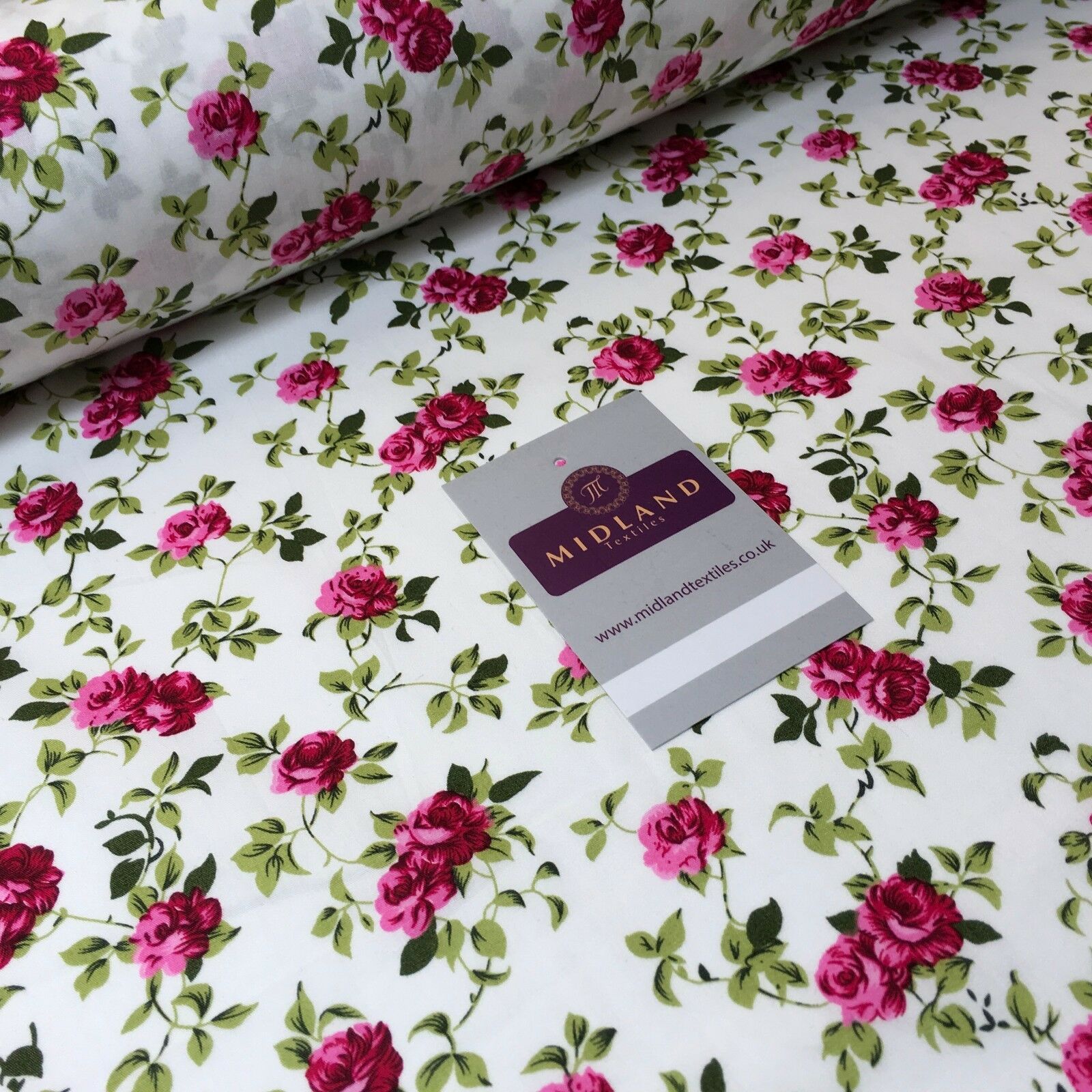 Floral Vintage Shabby Chic 100% Cotton printed fabric 44' M743 Mtex