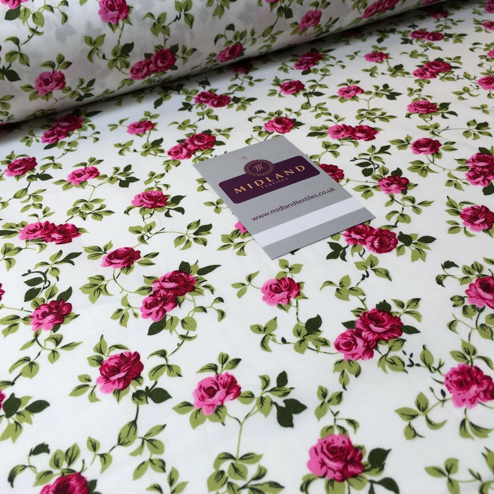 Floral Vintage Shabby Chic 100% Cotton printed fabric 44' M743 Mtex