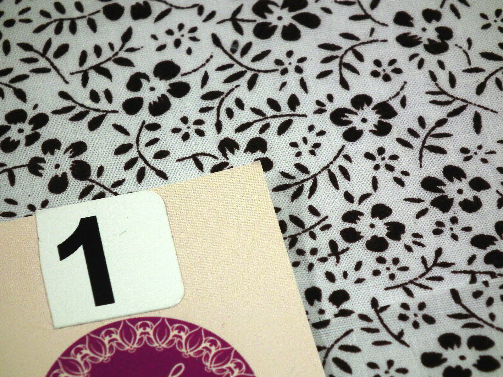 Floral Vintage flower leaves and stem print poly cotton 44' Wide M332 Mtex