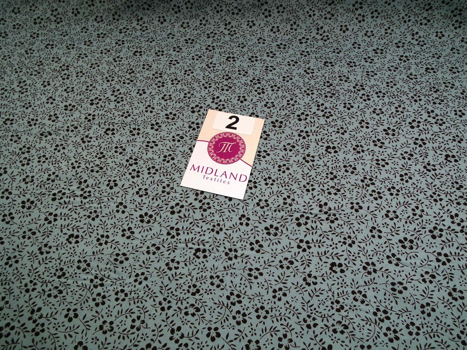 Floral Vintage flower leaves and stem print poly cotton 44' Wide M332 Mtex