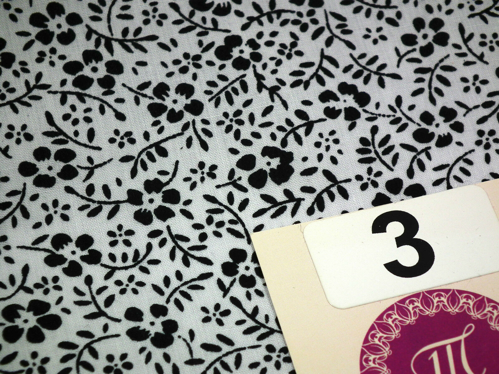 Floral Vintage flower leaves and stem print poly cotton 44' Wide M332 Mtex