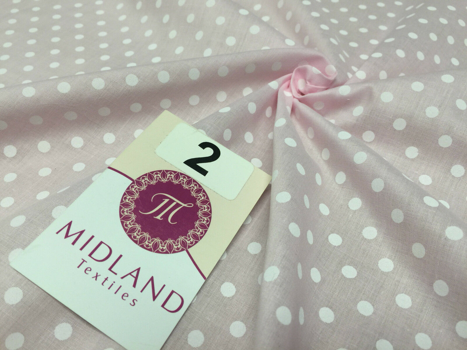 5mm Polka Dot  Polycotton Dress Fabric 44' Wide M357 Mtex