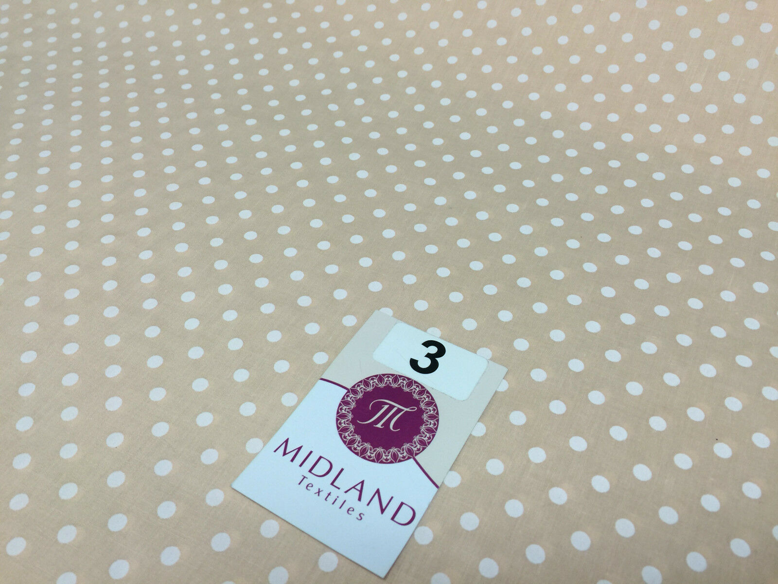 5mm Polka Dot  Polycotton Dress Fabric 44' Wide M357 Mtex