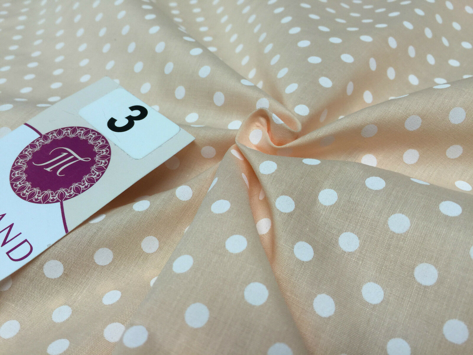 5mm Polka Dot  Polycotton Dress Fabric 44' Wide M357 Mtex