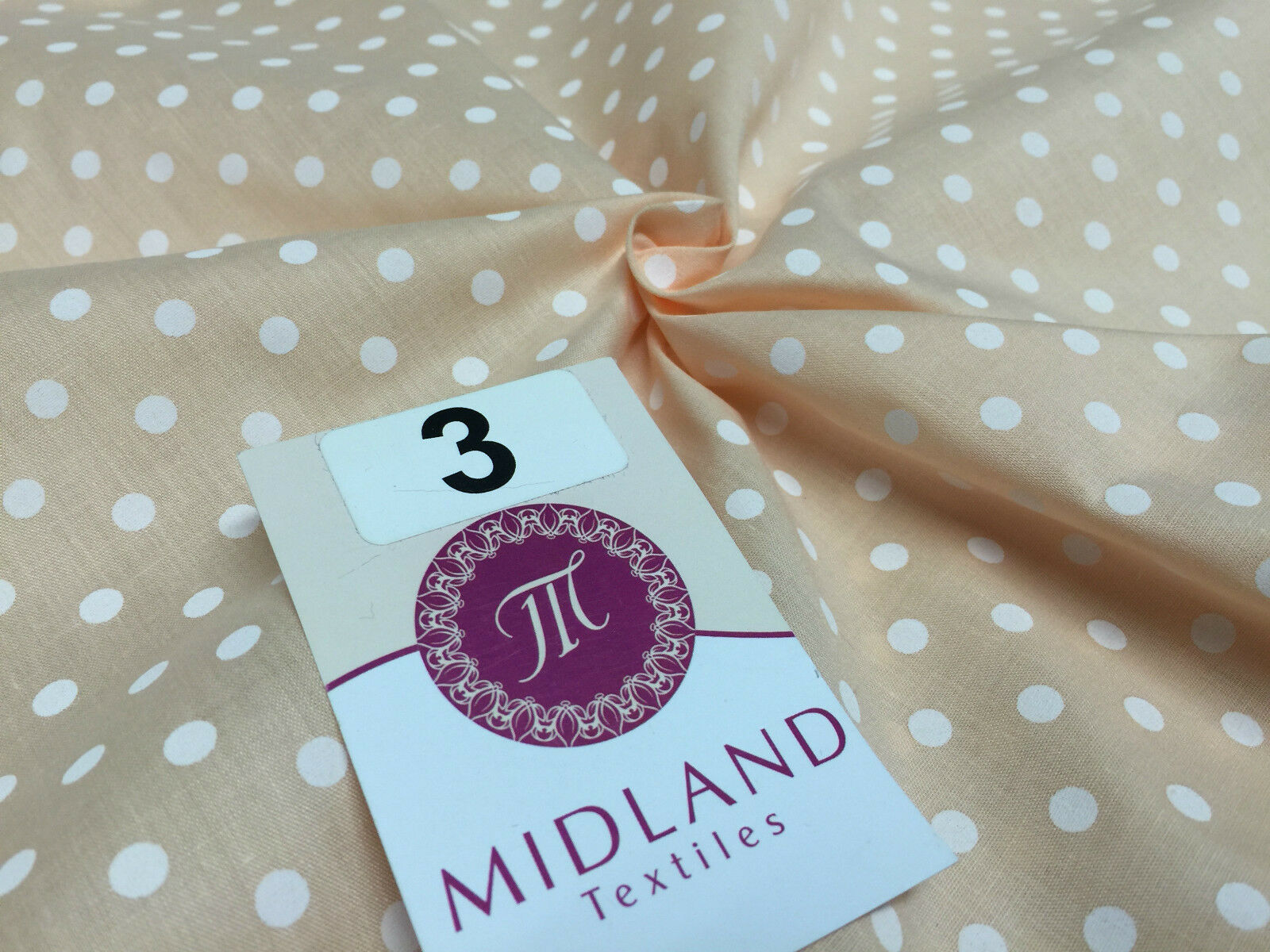 5mm Polka Dot  Polycotton Dress Fabric 44' Wide M357 Mtex