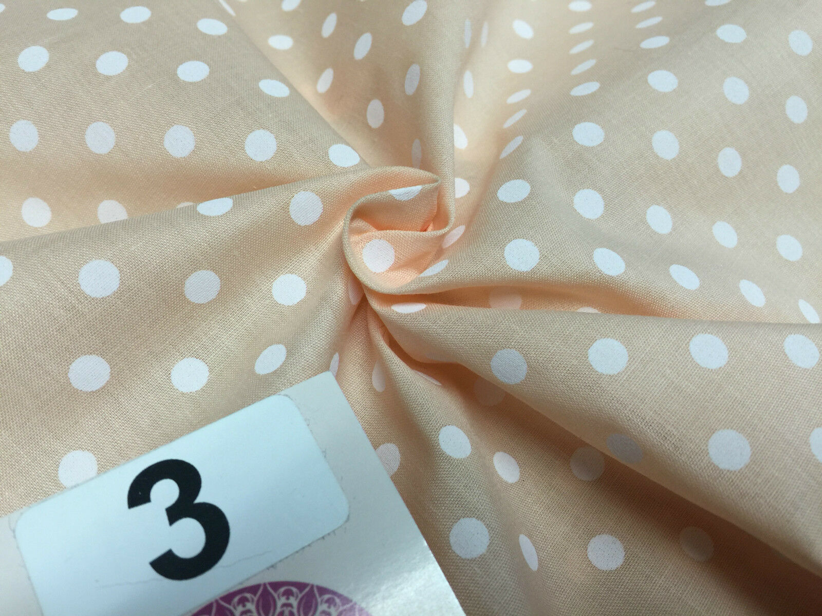 5mm Polka Dot  Polycotton Dress Fabric 44' Wide M357 Mtex