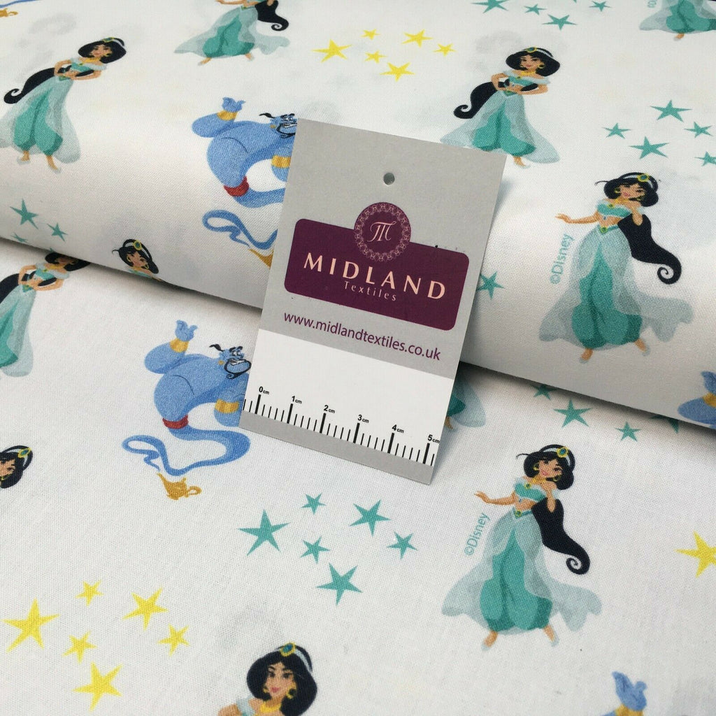 White Licensed Digital Printed Aladdin 100% Cotton Fabric MH1452 Mtex