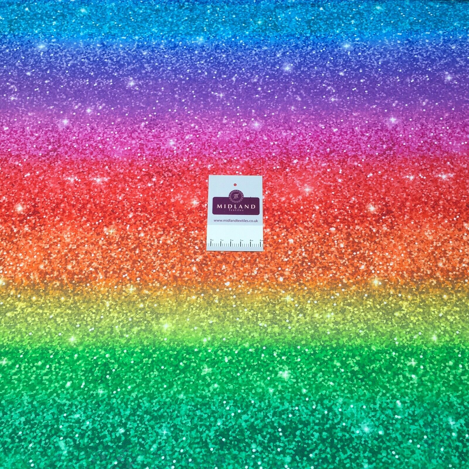 Rainbow glitter effect Digital Printed 100% Cotton  mask Fabric MH1454 Mtex