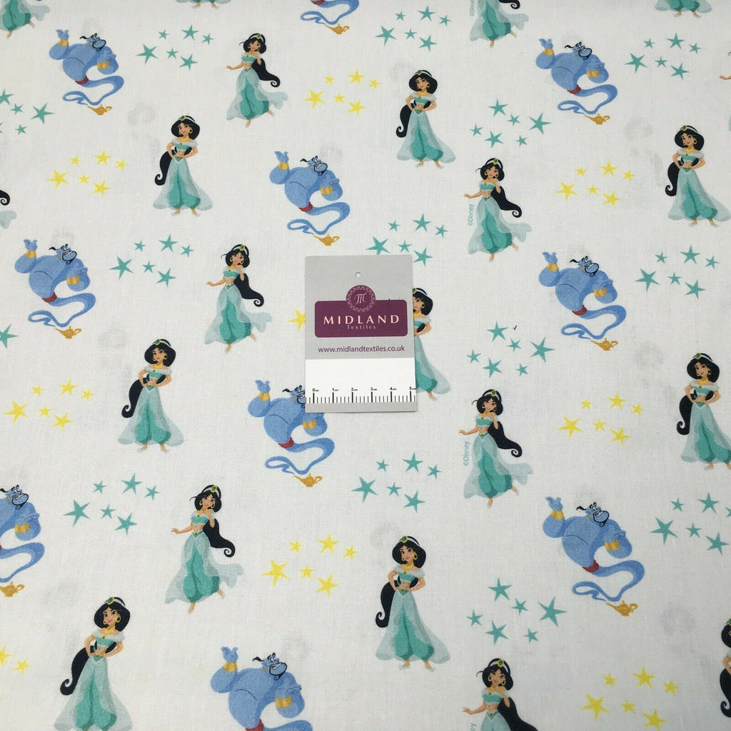 White Licensed Digital Printed Aladdin 100% Cotton Fabric MH1452 Mtex