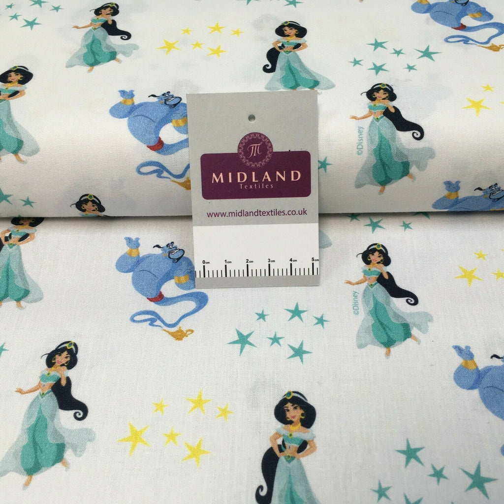 White Licensed Digital Printed Aladdin 100% Cotton Fabric MH1452 Mtex