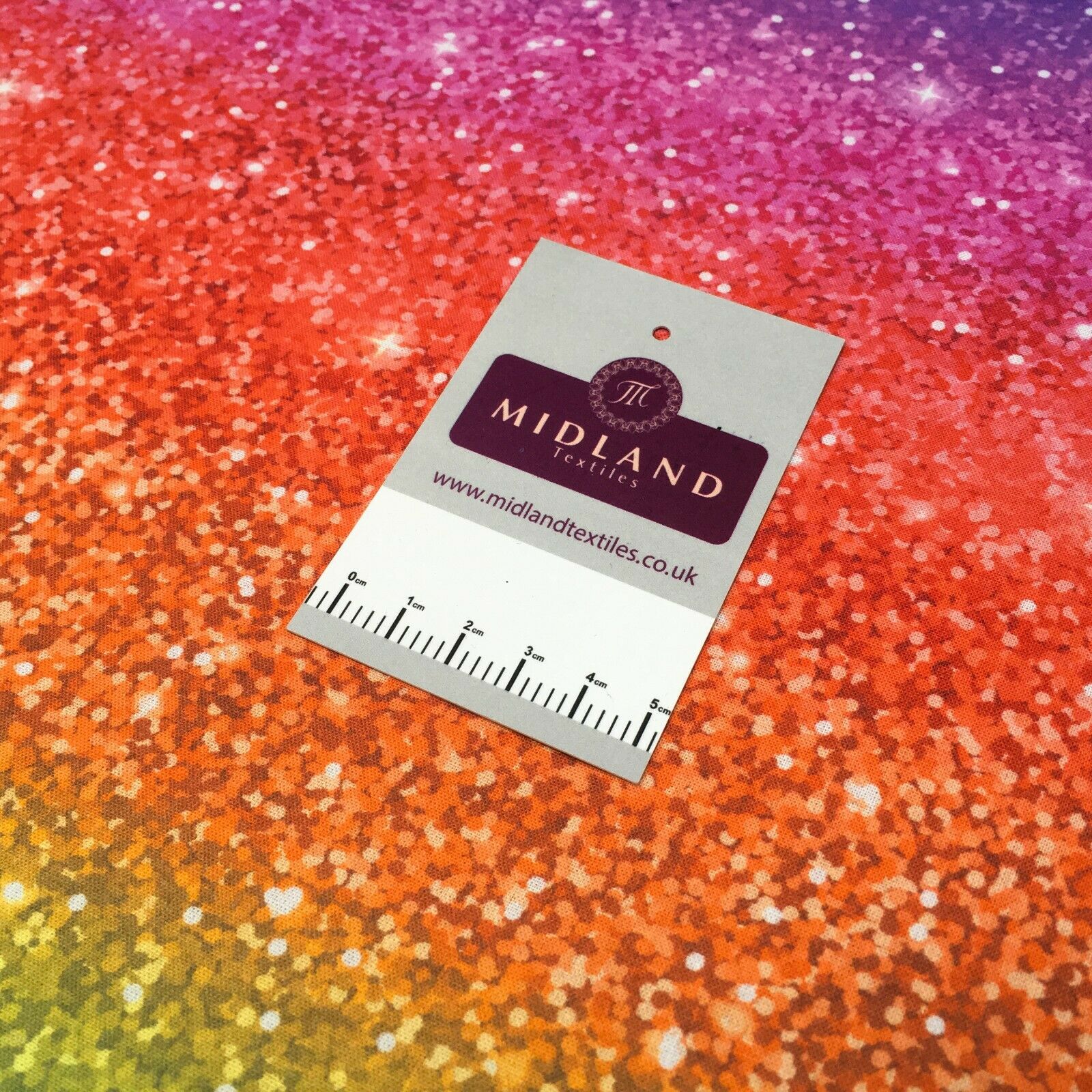 Rainbow glitter effect Digital Printed 100% Cotton  mask Fabric MH1454 Mtex