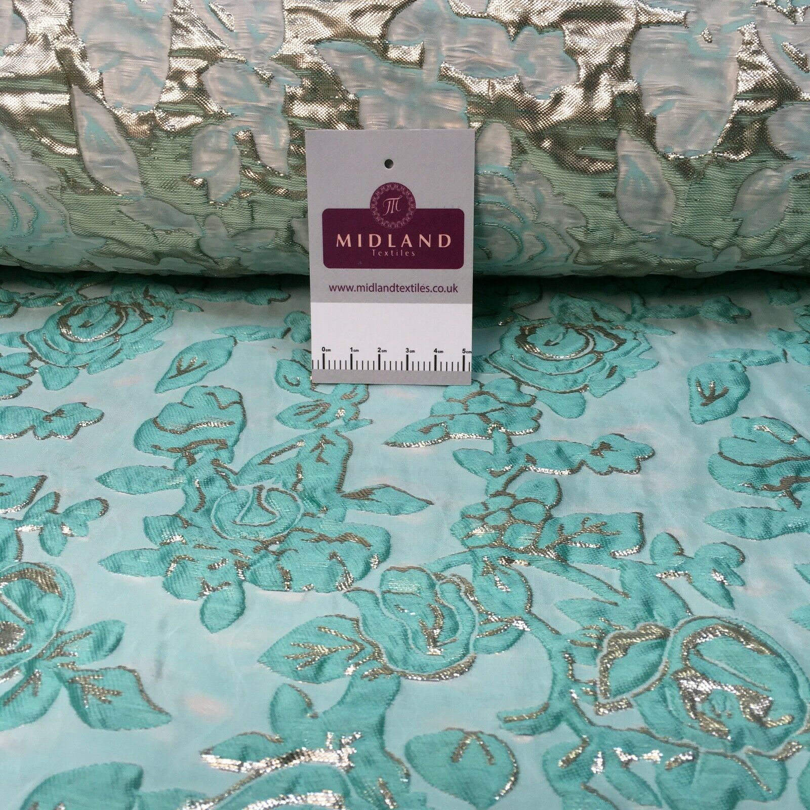 Pastel Bridal floral Brocade Embossed wedding fabric M1464 Mtex