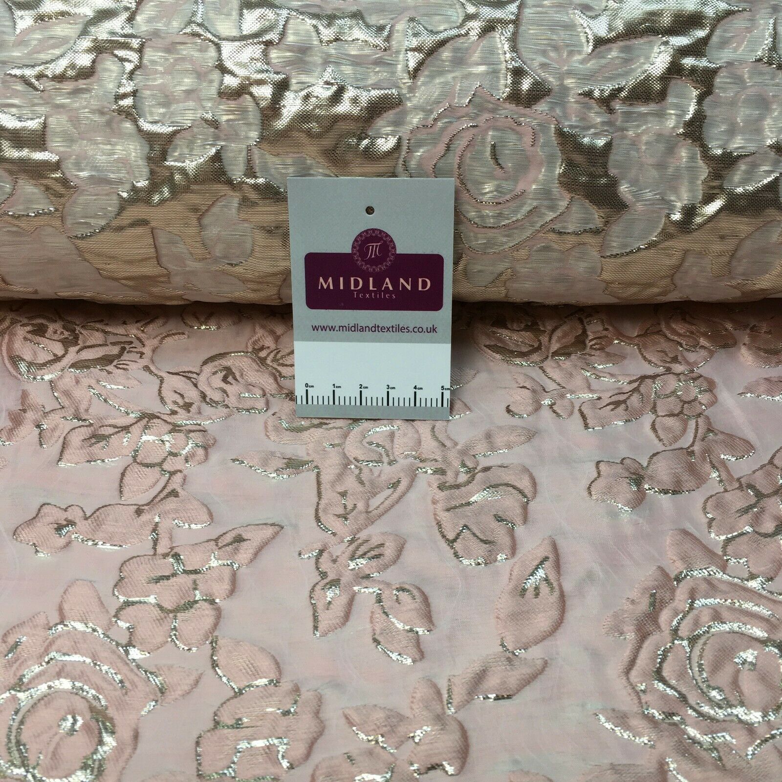 Pastel Bridal floral Brocade Embossed wedding fabric M1464 Mtex