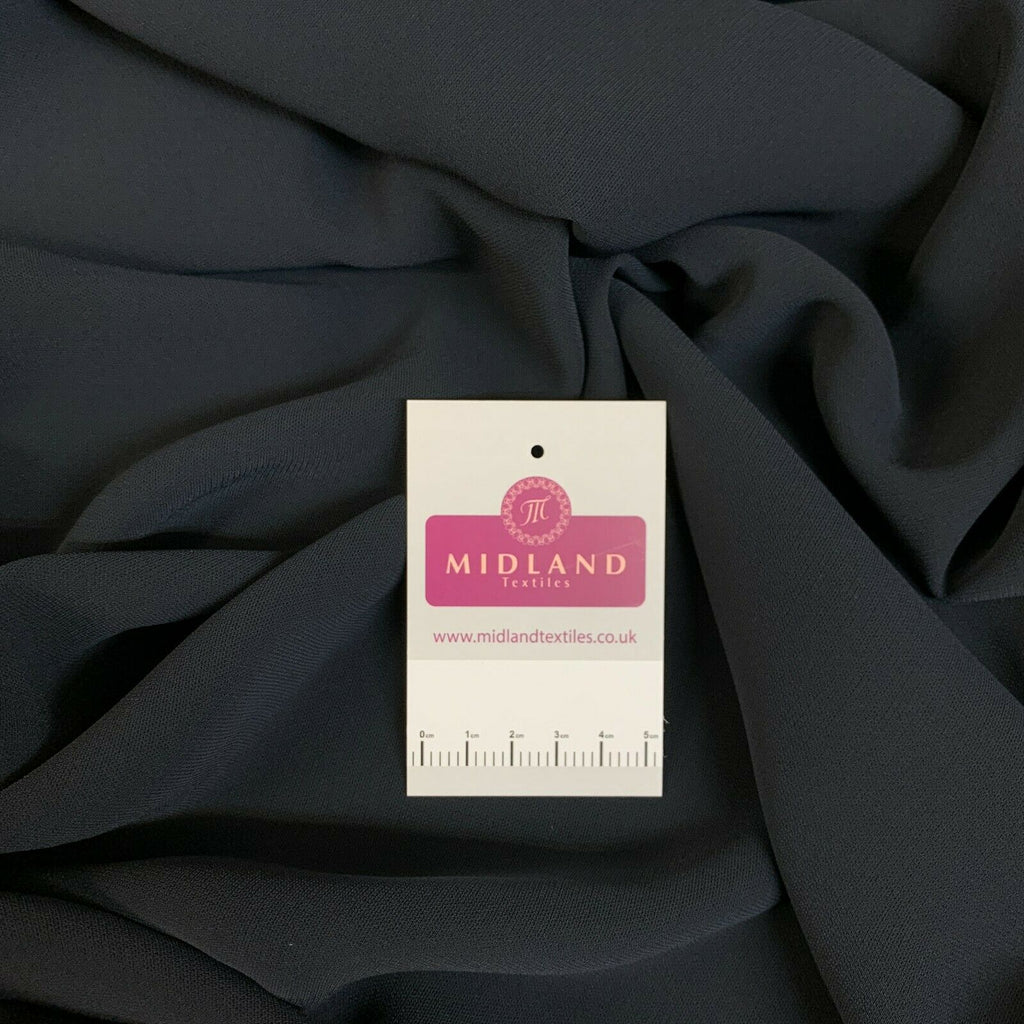 Navy Blue Georgette Elastane Fabric M1472