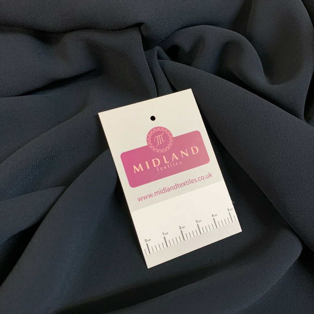 Navy Blue Georgette Elastane Fabric M1472