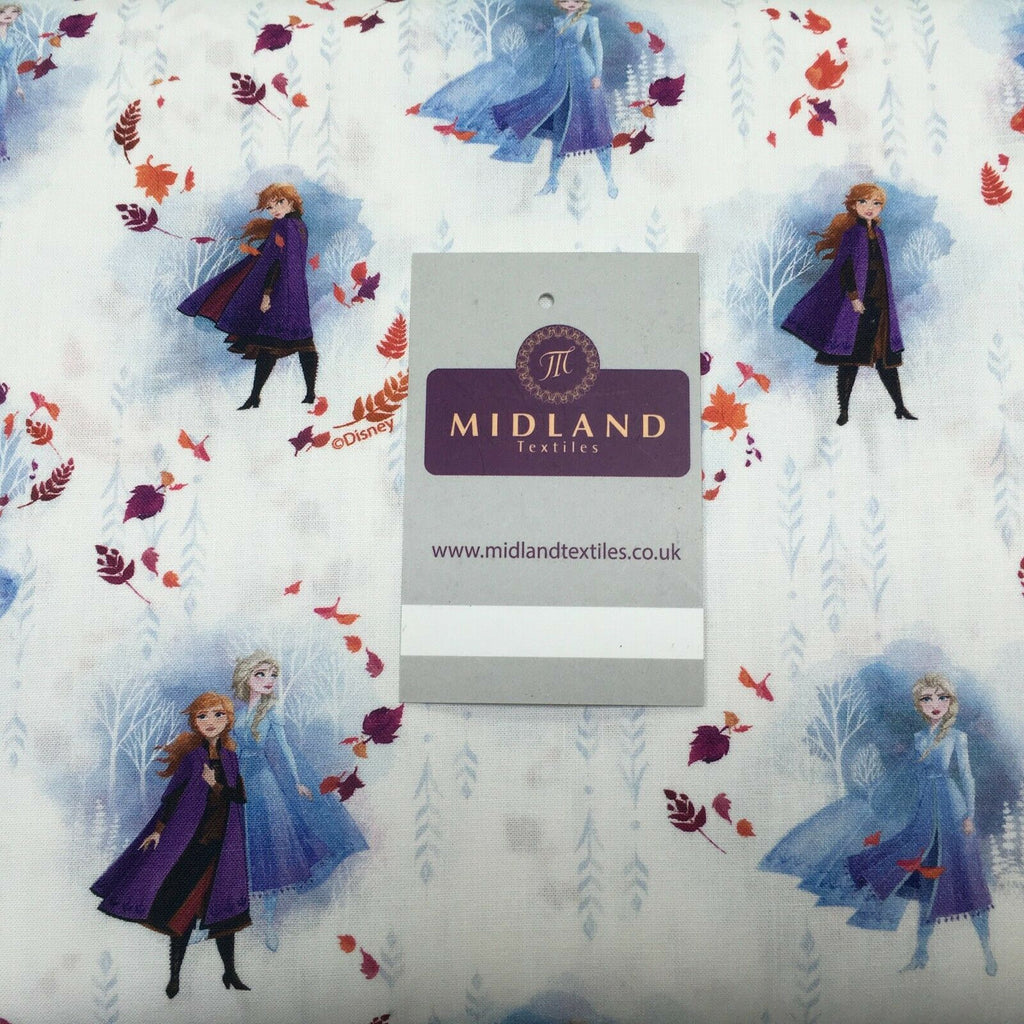 White Frozen Licensed Digital Printed 100% Cotton Fabric MH1453-2 Mtex