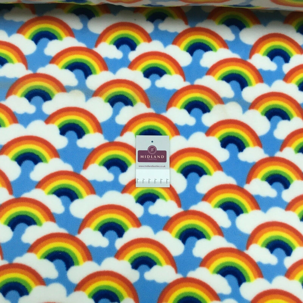 Blue Rainbow Cloud Soft Polar Fleece Fabric M1491 Mtex