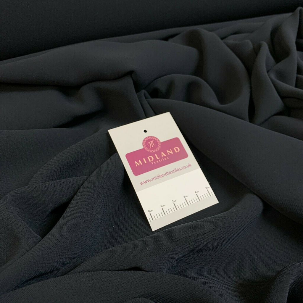 Navy Blue Georgette Elastane Fabric M1472