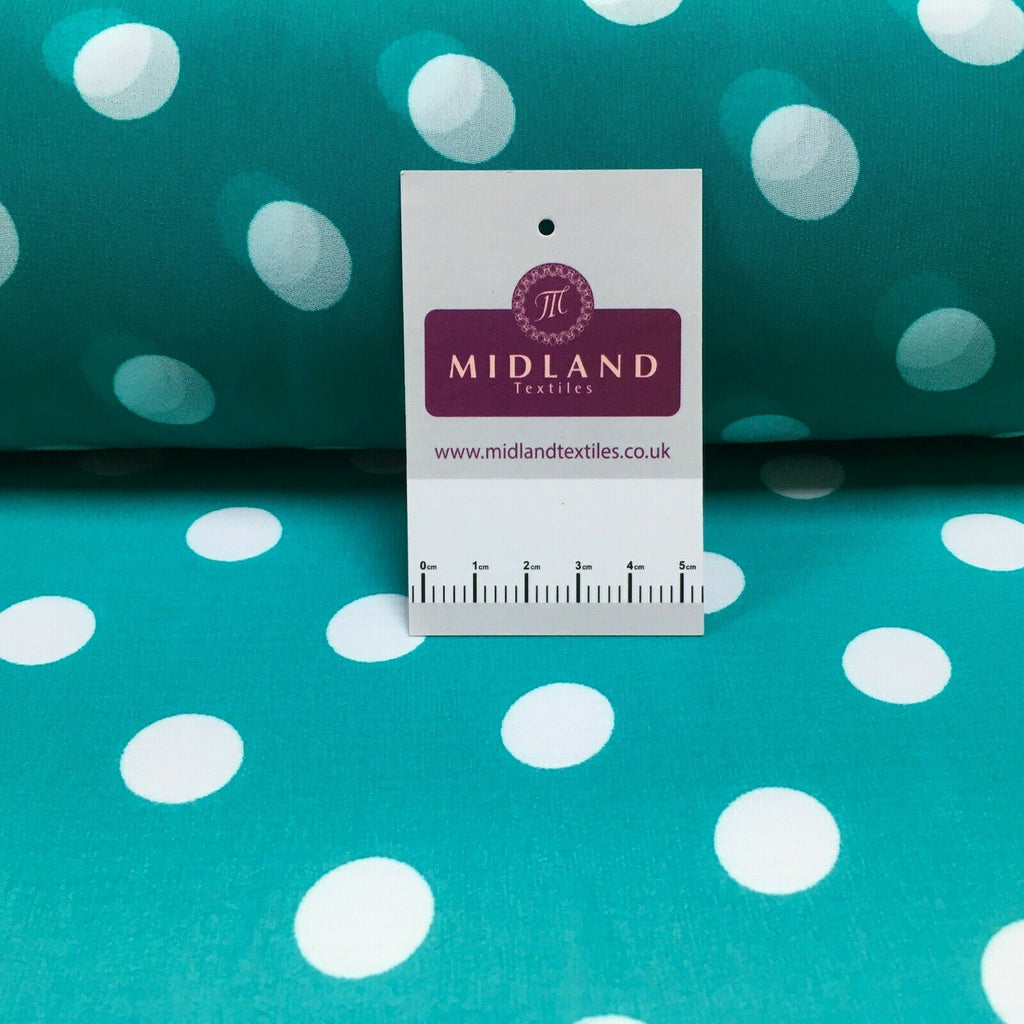 Jade Polka dot spotted Georgette chiffon Fabric M1400-31 Mtex