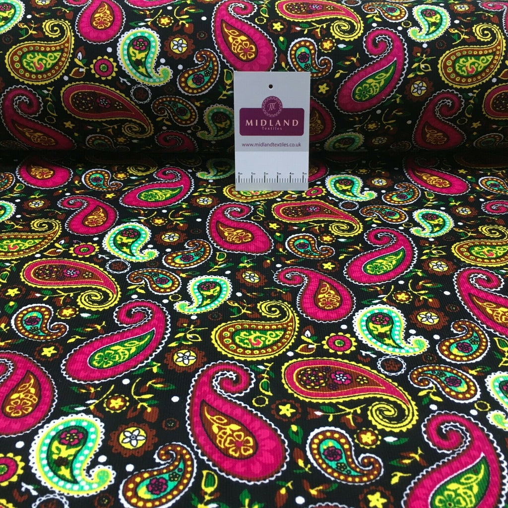 Paisley printed corduroy dress Fabric MH1489